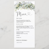 Menu Cérémonie Mariage Florale de verdure (Devant)