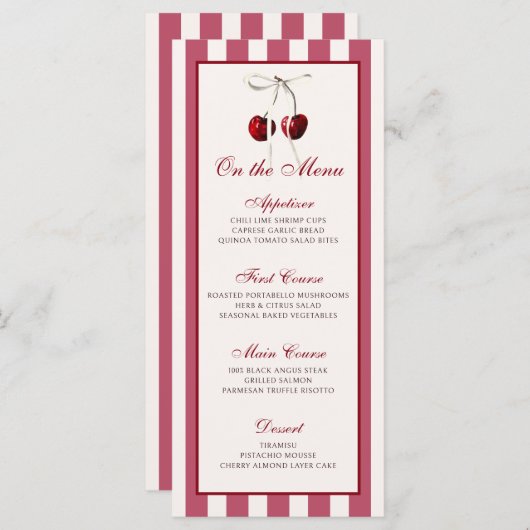 Menu Cerise triée (Devant / Derrière)