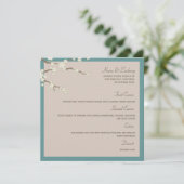 Menu Cerisiers Fleurs de Cerisier Blanches Mariage Mode (Debout devant)
