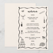 Menu C'est Amore Fête des mariées (Devant / Derrière)