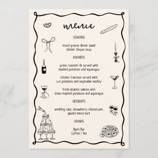 Menu C'est Amore Fête des mariées (Devant)