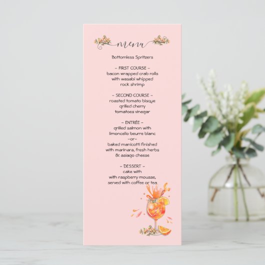 Menu C'est Amore Spritz Bridal Brunch (Debout devant)