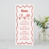 Menu C'est l'Amour ! Mariage Italien Rouge (Debout devant)