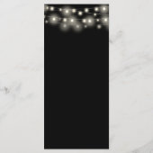 Menu Chaîne Éclairant Floral Noir Et Blanc Mariage (Dos)