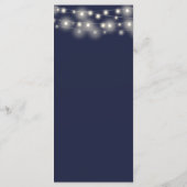 Menu Chaîne éclaire Floral Marine Mariage bleu (Dos)