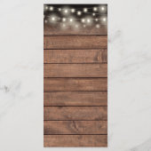 Menu Chaîne éclaire Floral Rustique Mariage bois (Dos)