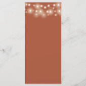 Menu Chaîne Lights Floral Terracotta Mariage (Dos)