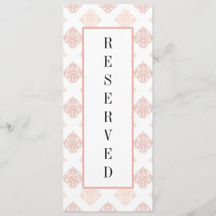 Menu Chaise Réservée au Doux Rose Pêche Damassé