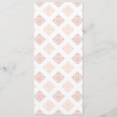 Menu Chaise Réservée Soft Peachy Blush Damask (Dos)