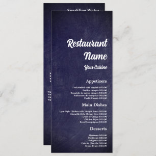 Menu Chalboard moderne, Restaurant Slimline