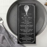 Menu Chalkboard Hot Air Balloon Collection Mariage<br><div class="desc">Chalkboard Hot Air Balloon Collection Mariage - Menu</div>