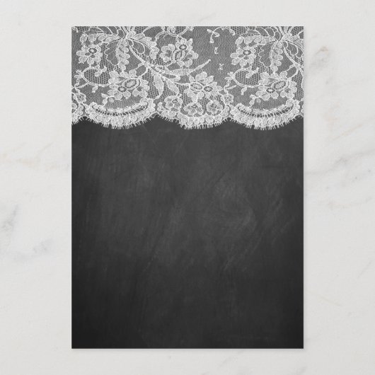 Menu Chalkboard & Lace Collection Modèles (Dos)