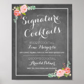 Menu Chalkboard Signature Drink | Weddenschap-deco Poster (Voorkant)