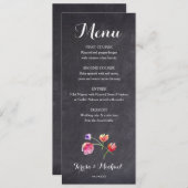 Menu Chalkboard Watercolour (Devant / Derrière)