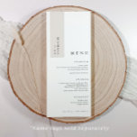 Menu Chambre minimaliste moderne pour le nom Tags Maria<br><div class="desc">Moderne et sobre, ce menu minimaliste noir et blanc mariage est conçu pour offrir un cadre élégant et sans effort. Chaque carte présente un plan propre et simple, parfait pour en placer un à chaque siège du client. Le texte est soigneusement aligné vers le bas, laissant de l'espace en haut...</div>