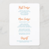 Menu Champ Doré Rustique Ensoleillé Eté Campagne (Dos)
