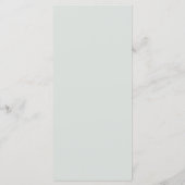 Menu Champagne Ivory Blush rose Floral Mariage (Dos)