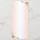 Menu Champagne Princesse Robe Quinceañera Anniversaire (Dos)