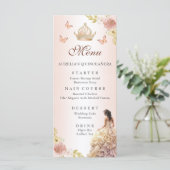 Menu Champagne Princesse Robe Quinceañera Anniversaire (Debout devant)