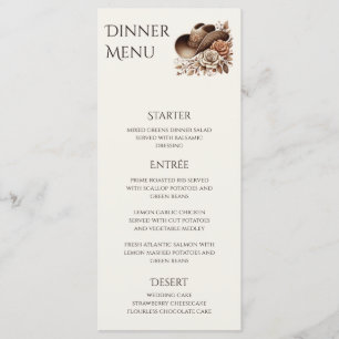 Menu Chapeau de cowgirl Country Western avec fleurs