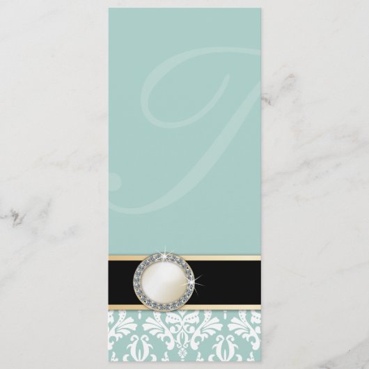 Menu Charlamain  Damask Wedding (Voorkant)