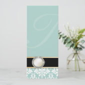 Menu Charlamain  Damask Wedding (Staand voorkant)