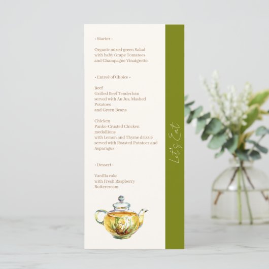 Menu CHARMANT Chamomile Tea Party (Debout devant)