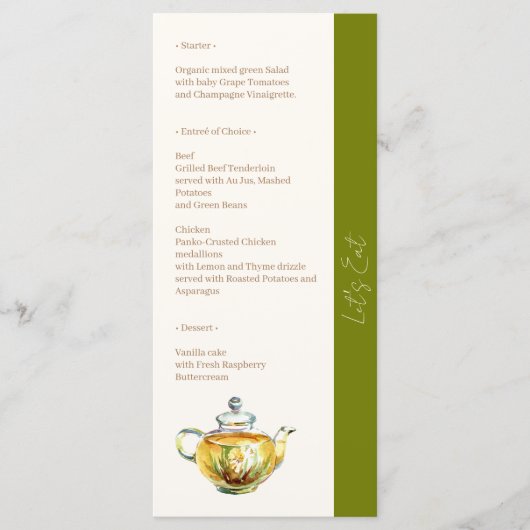 Menu CHARMANT Chamomile Tea Party (Devant)