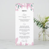 Menu Charmant Fleurs de Glycine Rose (Debout devant)