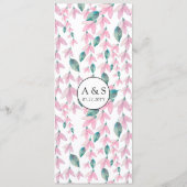 Menu Charmant Fleurs de Glycine Rose (Dos)