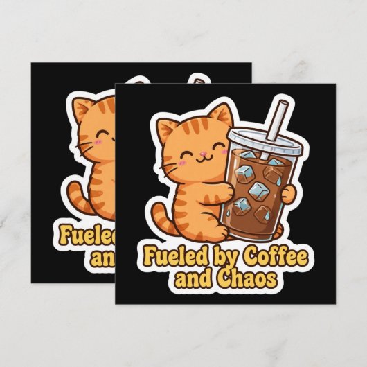 Menu Chat Orange Drôle (Devant / Derrière)