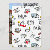 Menu Chats amusants, lait et magie. (Devant / Derrière)