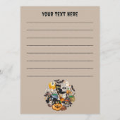 Menu Chats drôles de Halloween Fête (Dos)