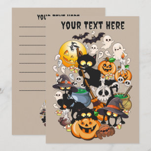 Menu Chats drôles de Halloween Fête