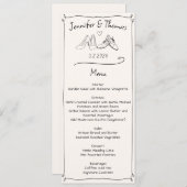 Menu Chaussures Mariage pour Doodle Dessin À Main (Devant / Derrière)