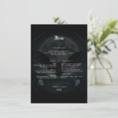 Menu Chauve-souris crâne simple Cuisine Mariage gothiqu (Debout devant)