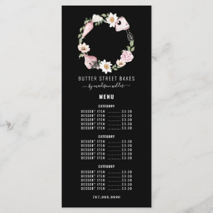 Menu Chef pâtissier boulanger Aquarelle Cuisine Ustensi