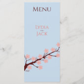 Menu Cherry Blossom Mariage à thème (Dos)