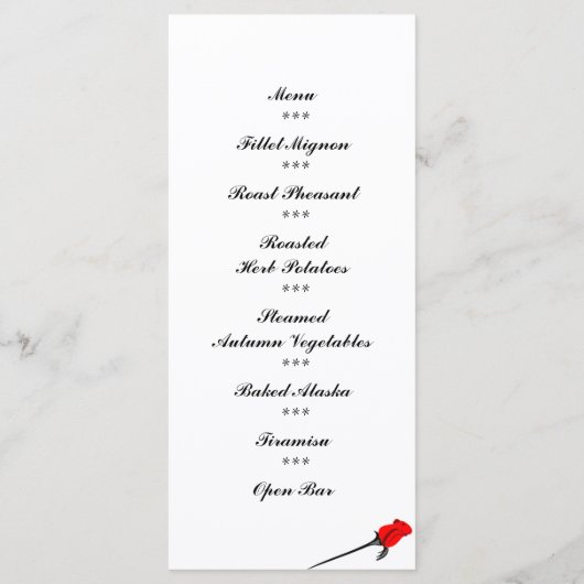 Menu Chess and Roses (Dos)