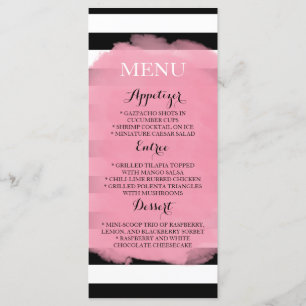 Menu chic de rayures