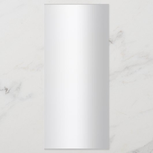 Menu Chic Elegant Rose Mariage argent (Dos)