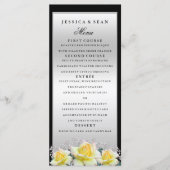 Menu Chic Elegant Rose Mariage argent (Devant)
