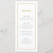 Menu Chic Golden Ditzy Floral Mariage (Devant)