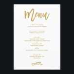 Menu Chic Mariage or Lettré à la main<br><div class="desc">Menu Mariage Gold</div>