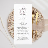 Menu Chic Mariage Rose Dusty