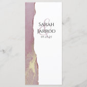 Menu Chic Mariage Rose Dusty (Dos)