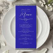 Menu Chic Mariage Royal Bleu Argent