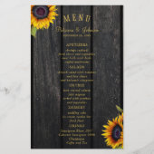 Menu chic mariage rustique soleil budget (Devant)