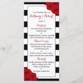 Menu Chic Moderne Luxe Mariage Collection - Roses rouge (Devant)