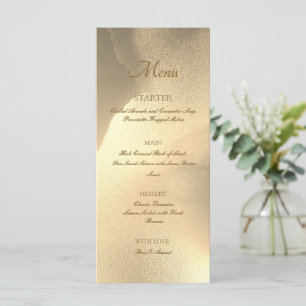 Menu Chic Plat Encre Alcoolique Or
